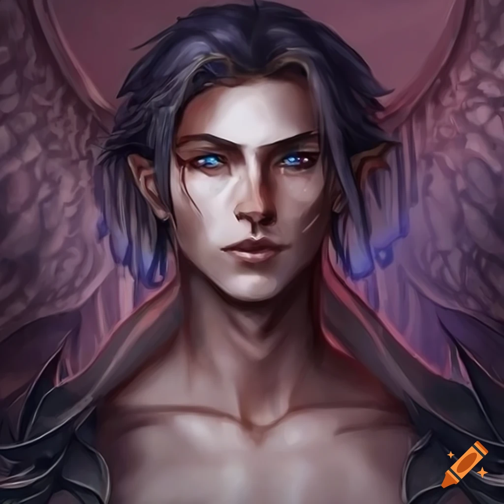 Artwork of azriel, a mysterious character from a fantasy novel on Craiyon