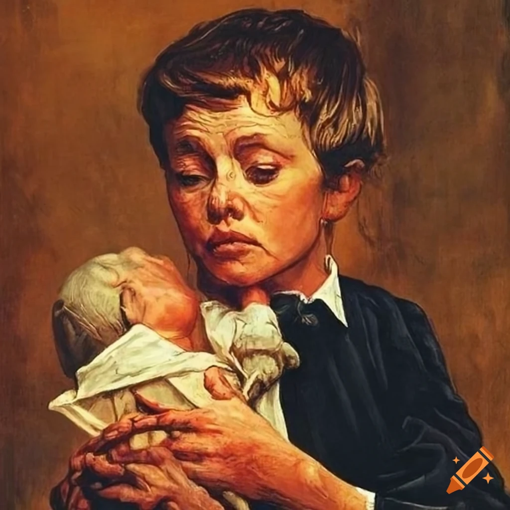Painting Titled orifice By Norman Rockwell