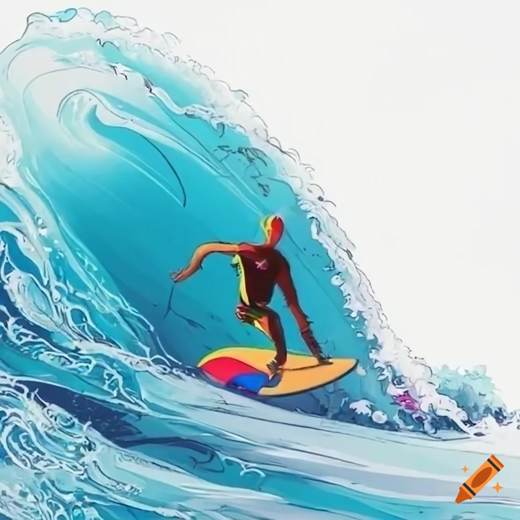 surfing image with a surfer riding a wave