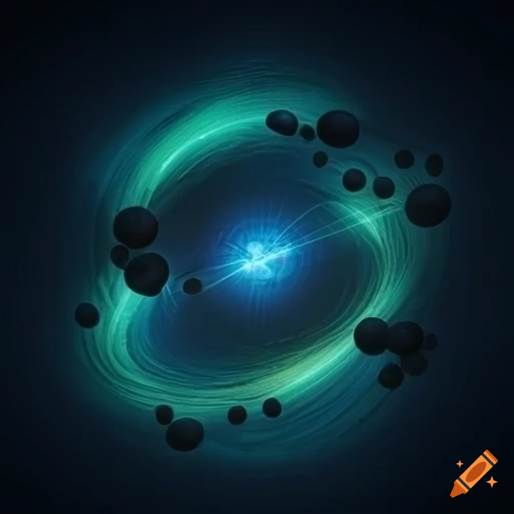 abstract wallpaper of atoms