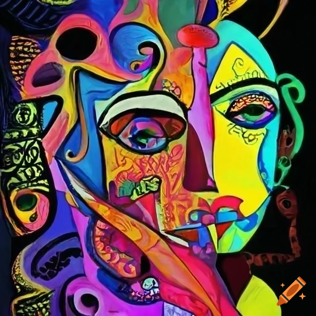 Picasso inspired Psychedelic Artwork Picasso inspired Psychedelic Artwork