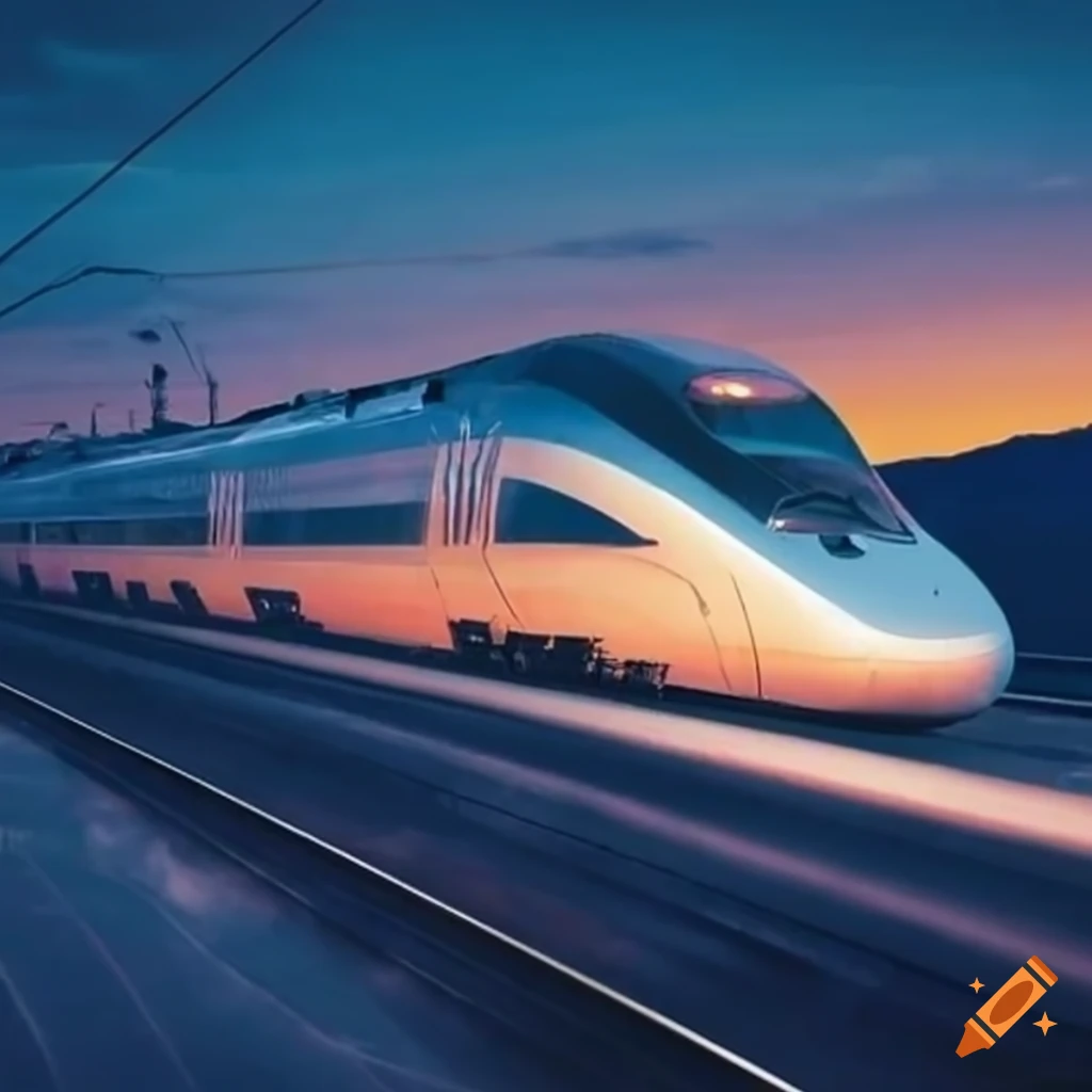 Image Of A High speed Train In The Distance On Craiyon