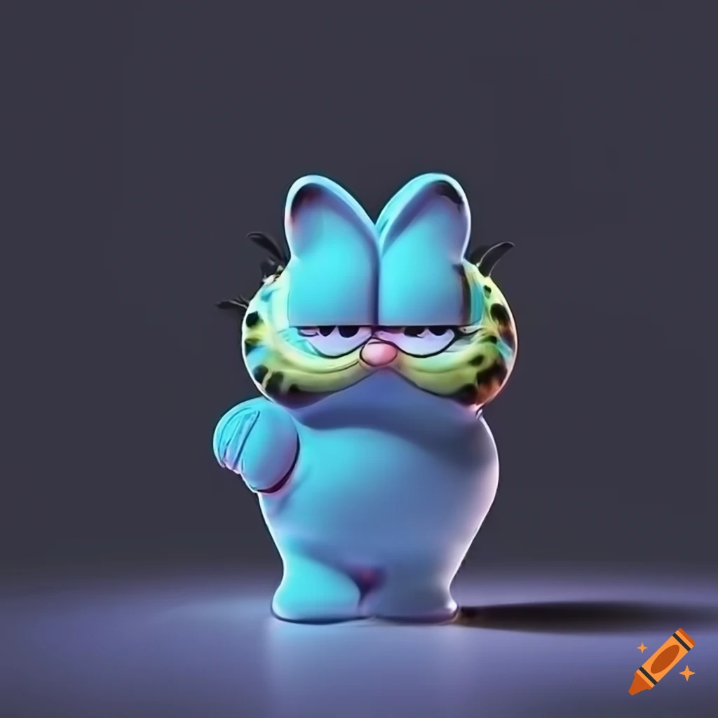 glass with Garfield cartoon essence