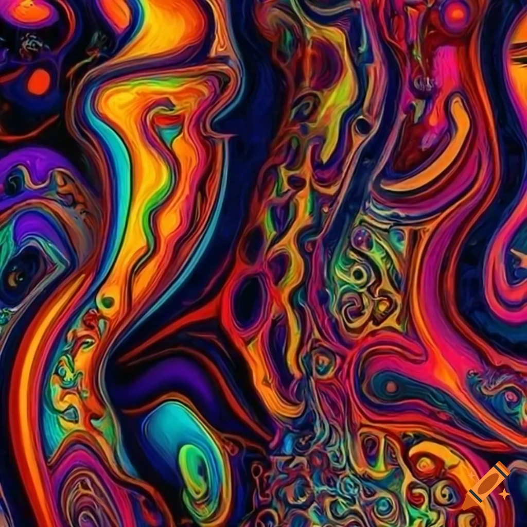 Distorted psychedelic grunge background