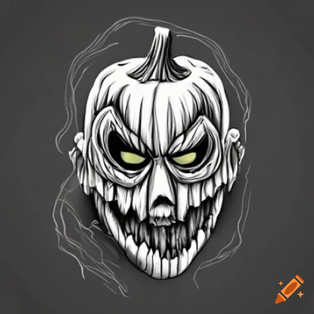 Sinister figure with a jack o lantern mask