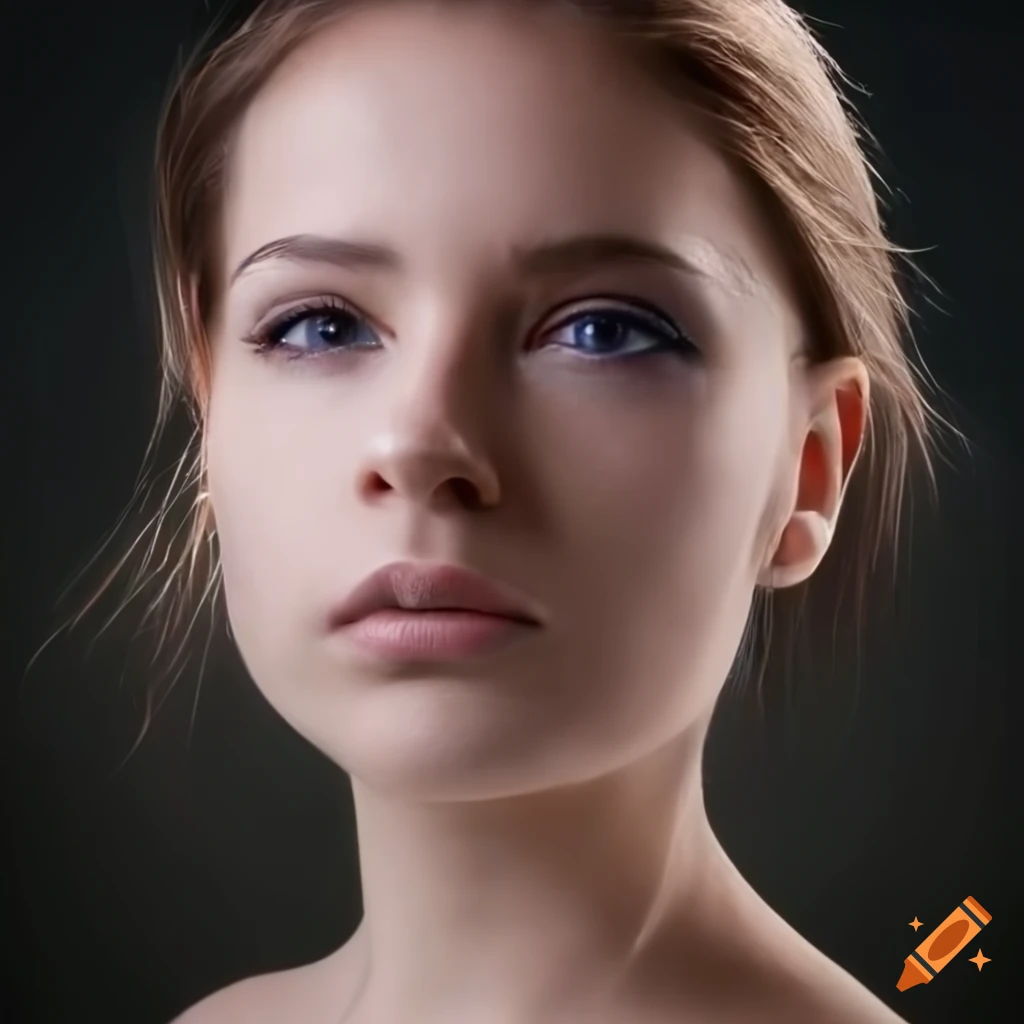 Stunning Close Up Portrait Of A Beautiful Young Woman