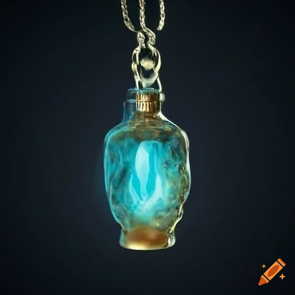 Amulet with a vial and mysterious liquid