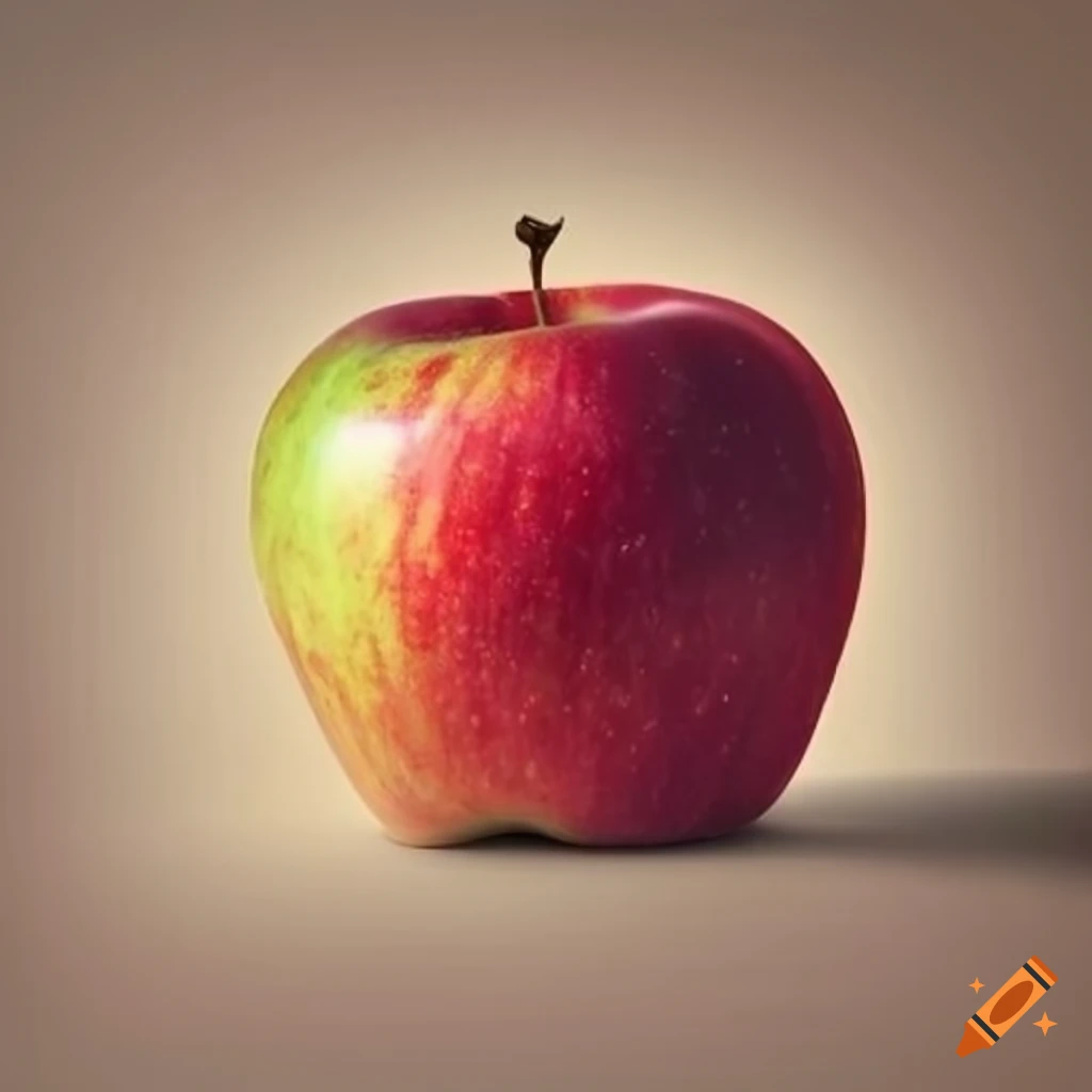 Stunning artwork of an apple