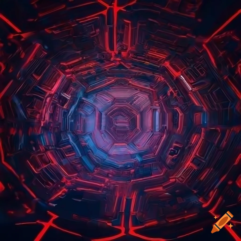 sci-fi voronoi wallpaper with geometric patterns