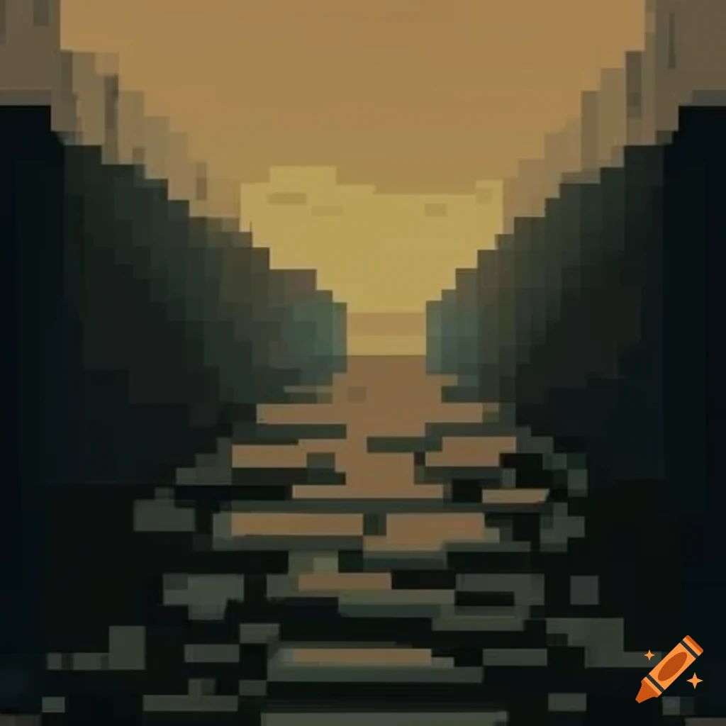 pixel art of a trench view during World War One