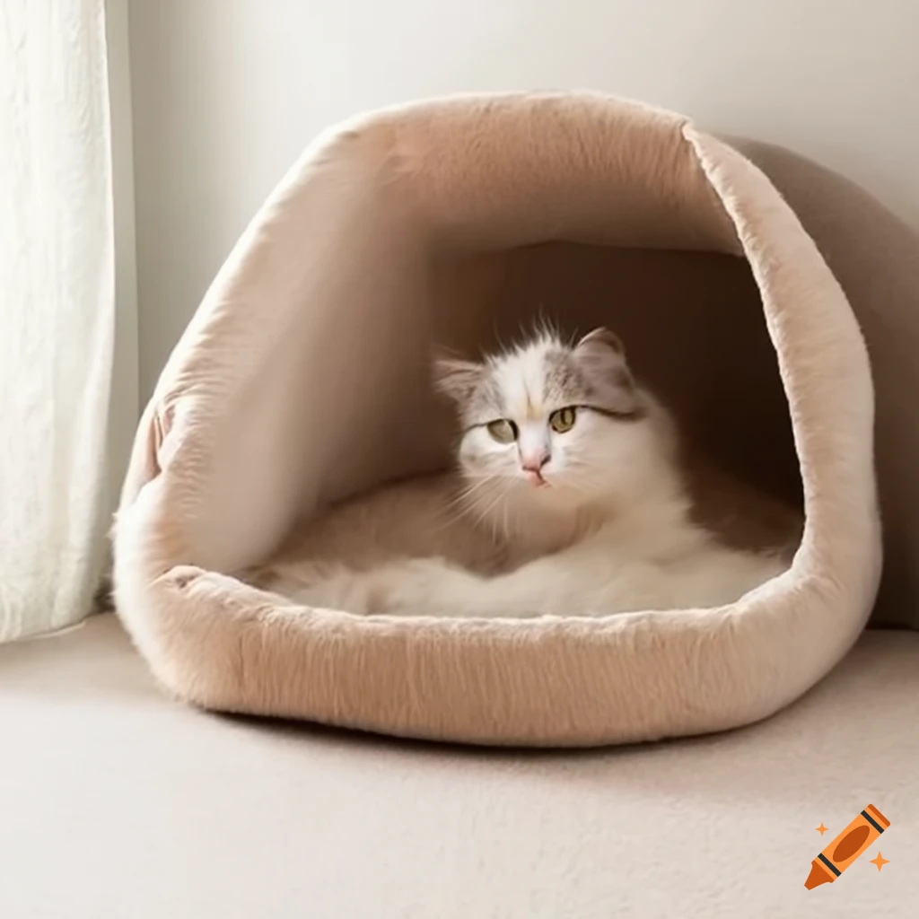 Comfortable cat bed for a cozy nap on Craiyon