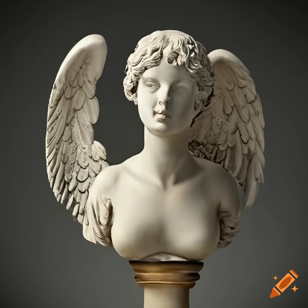  Sculpture of an angel bust
