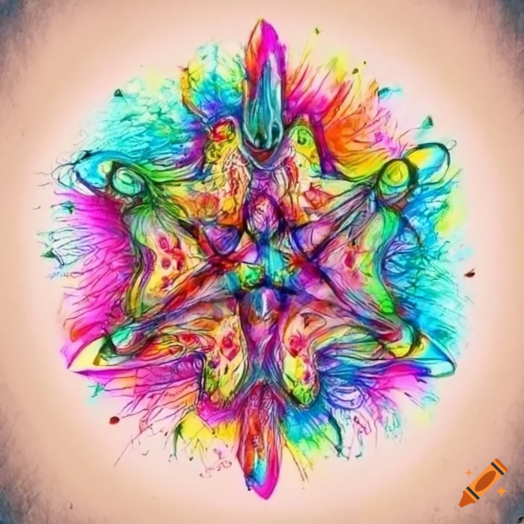 intricate heptagram symbol