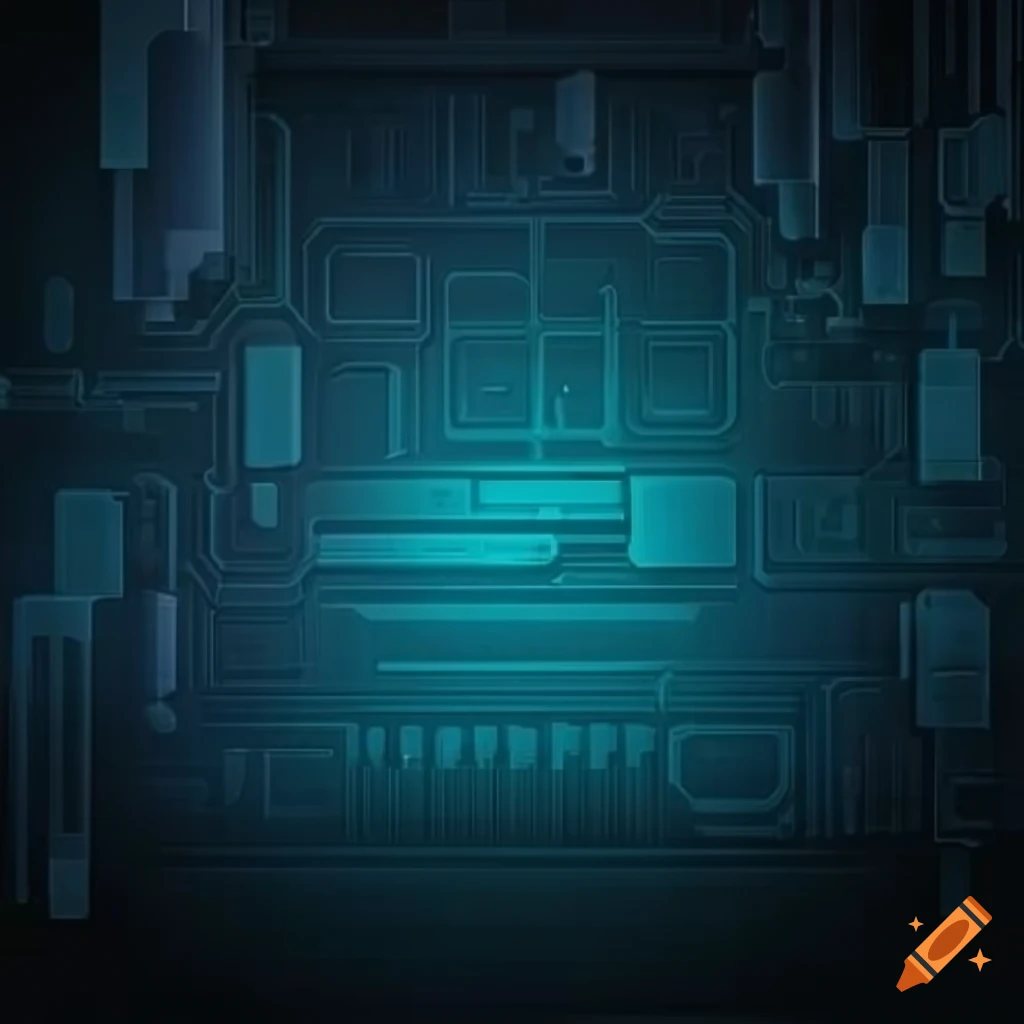 Background illustration of a tech product on Craiyon