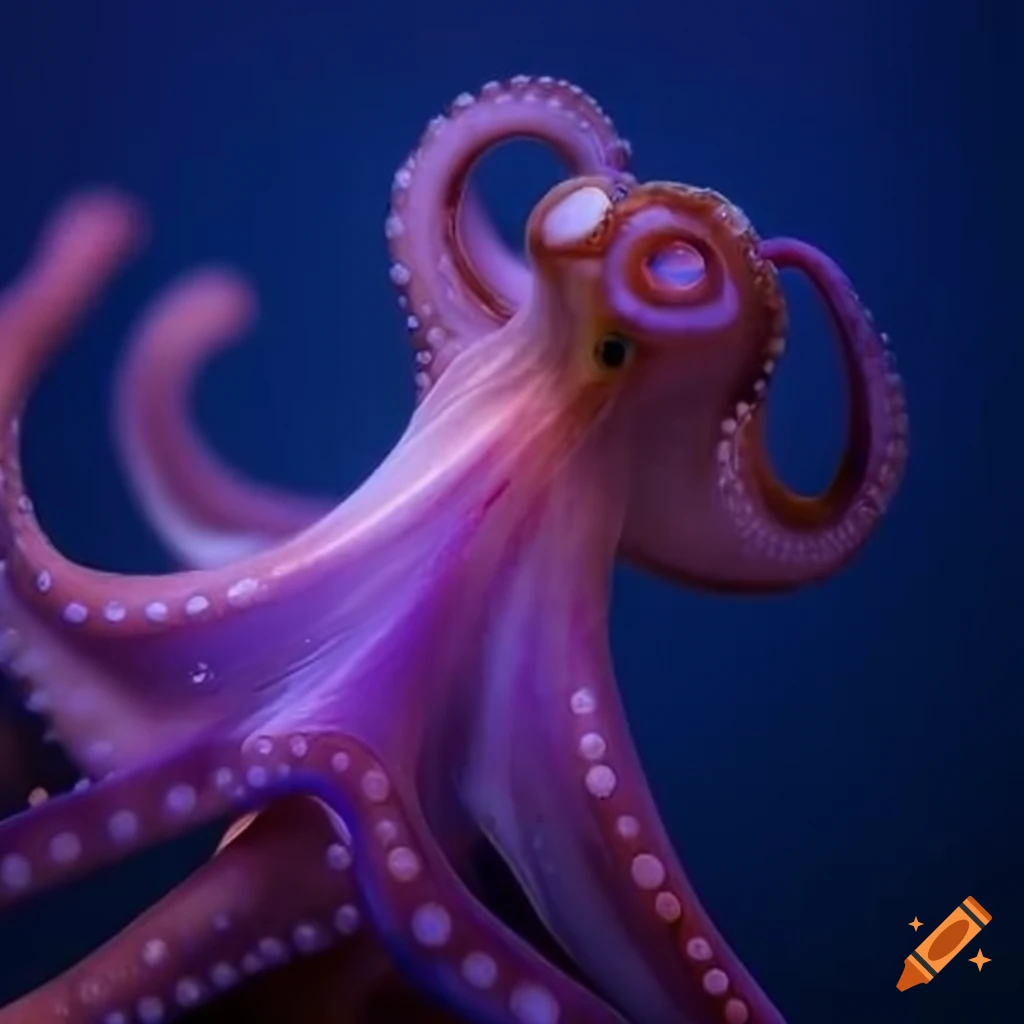 Purple dancing octopus