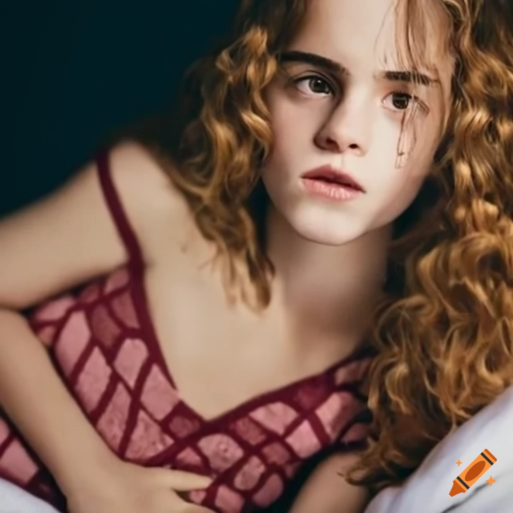 Hermione in pajamas in bed