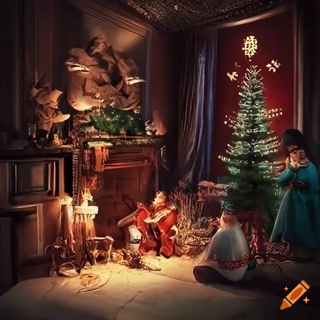 Christmas album cover art on Craiyon