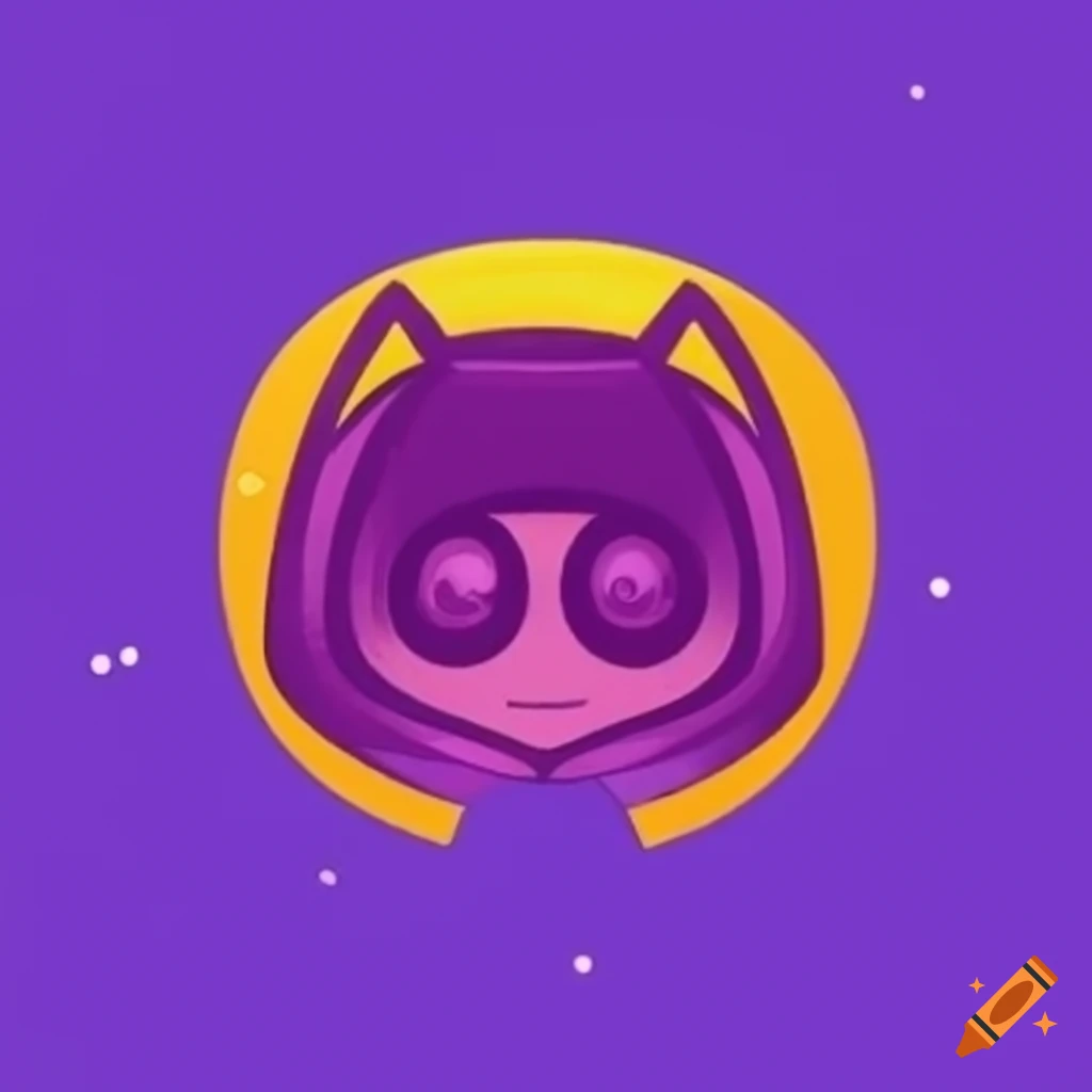 Purple and blue adorable egyptian discord bot on Craiyon