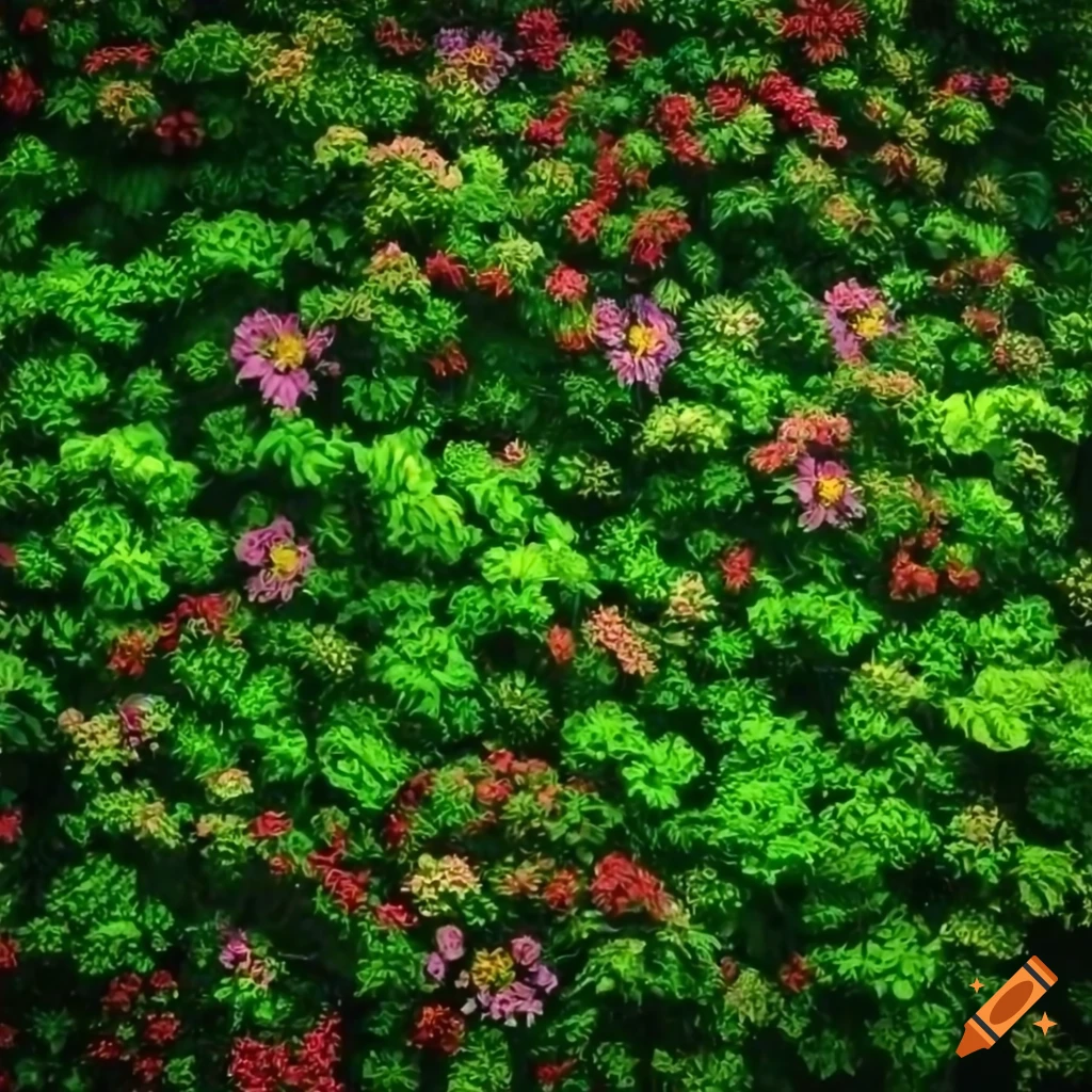 colorful flower wall
