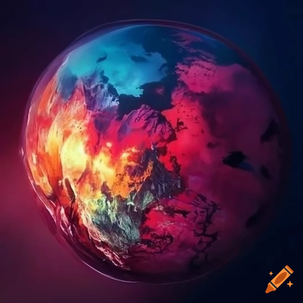 collage artwork with a global theme