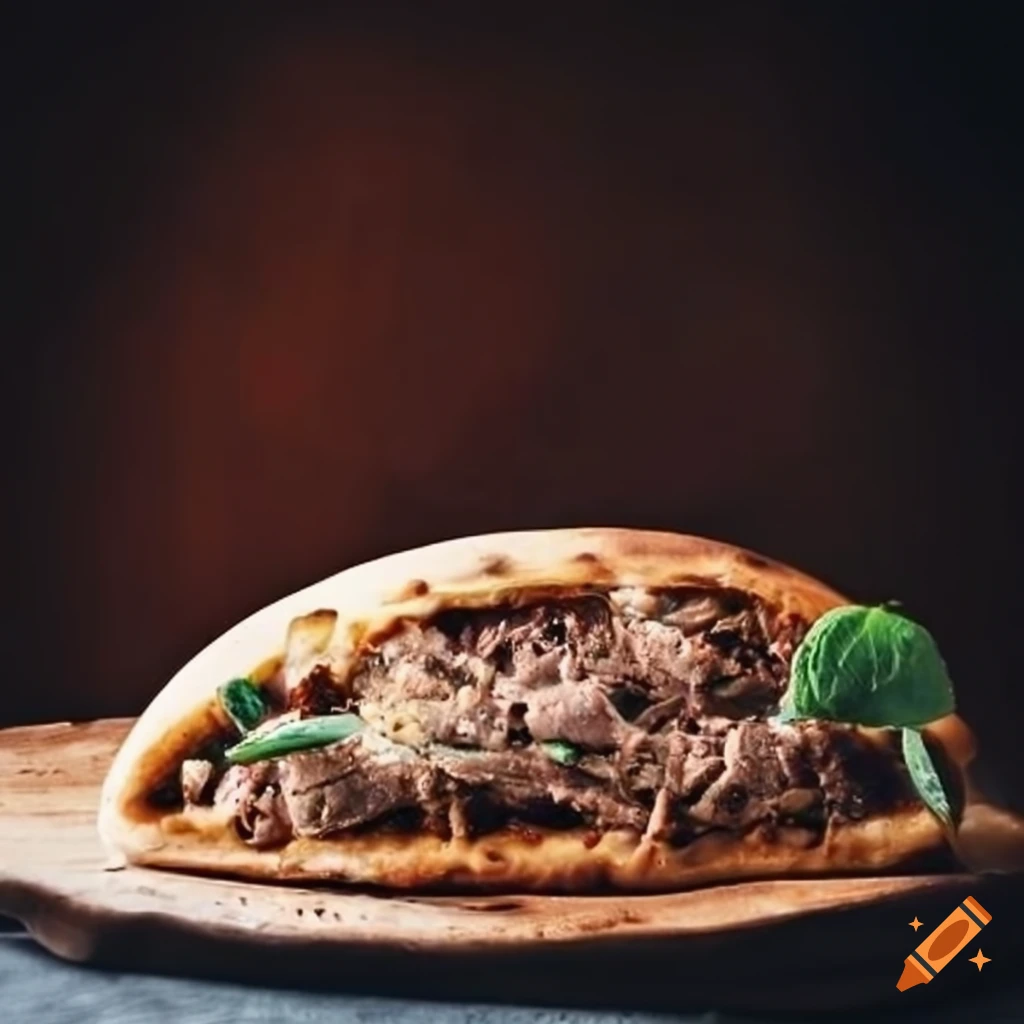 Delicious lamb pizza with mint and feta on Craiyon