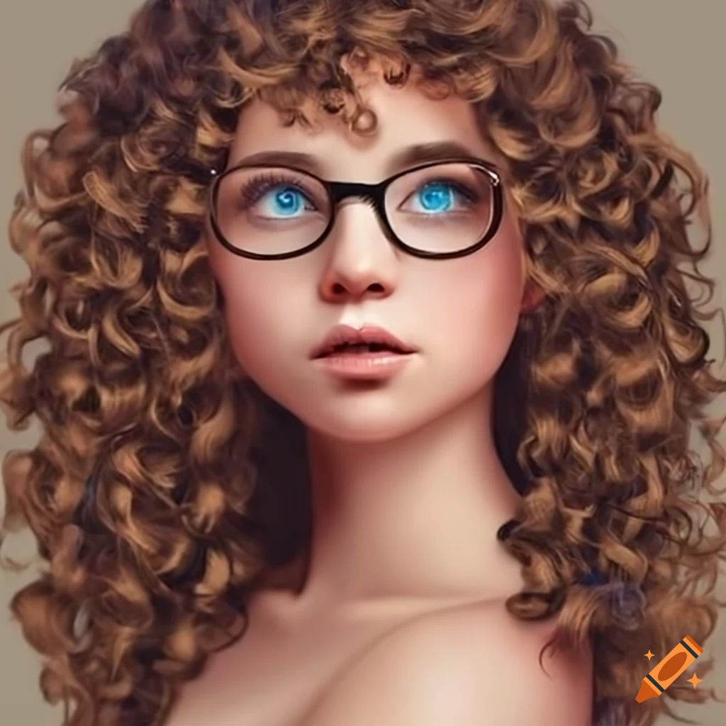 photo of a girl with blue eyes and glasses