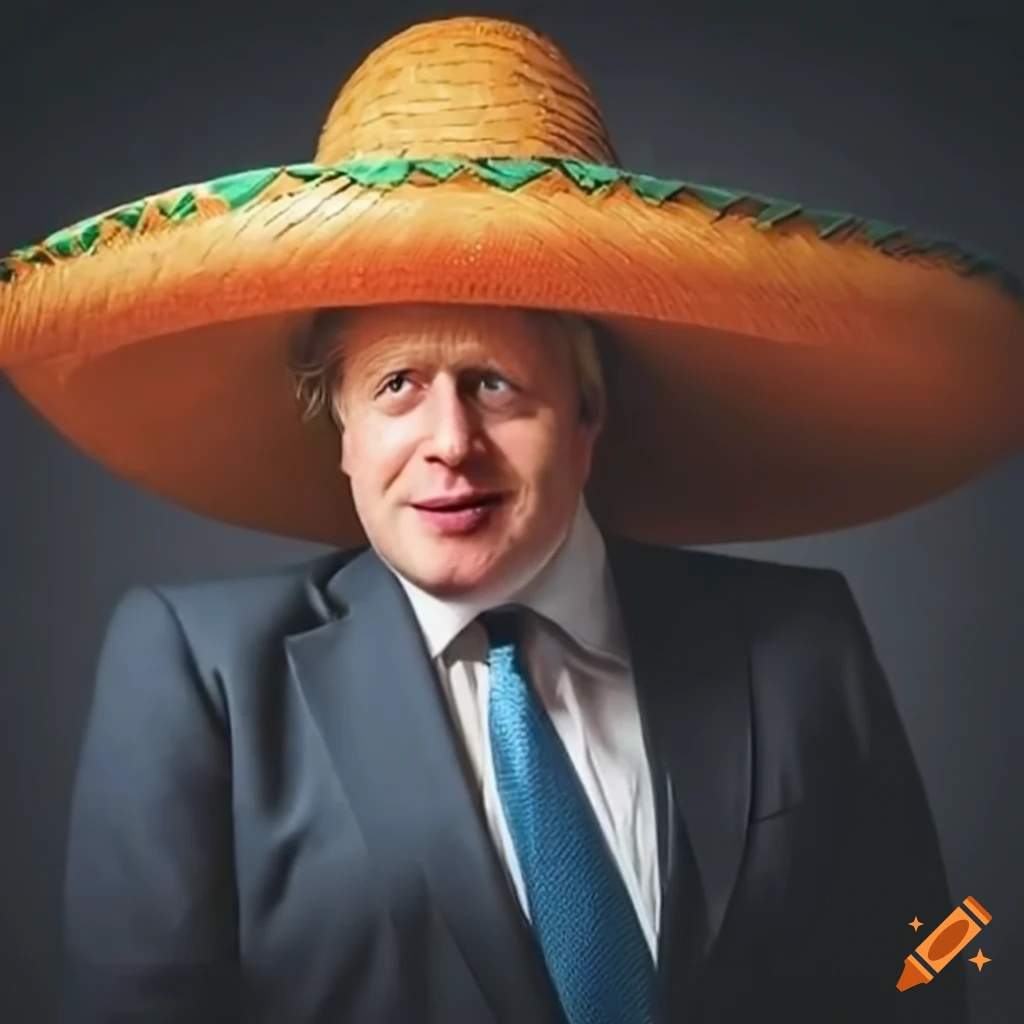 Boris johnson wearing a sombrero on Craiyon