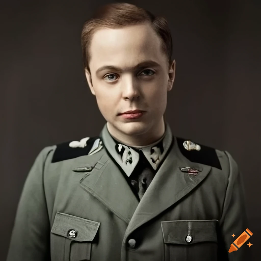 portrait of Sheldon Cooper in German uniform