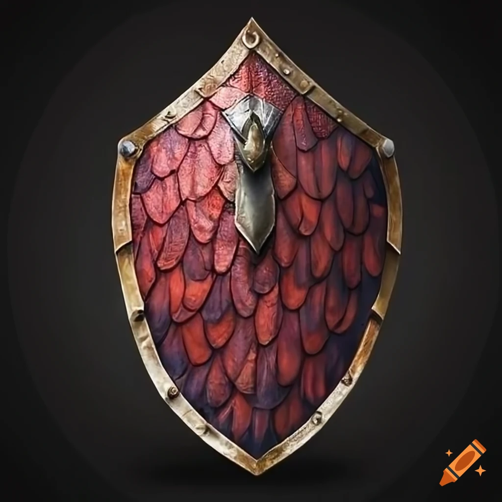 Dragon scale shield on Craiyon