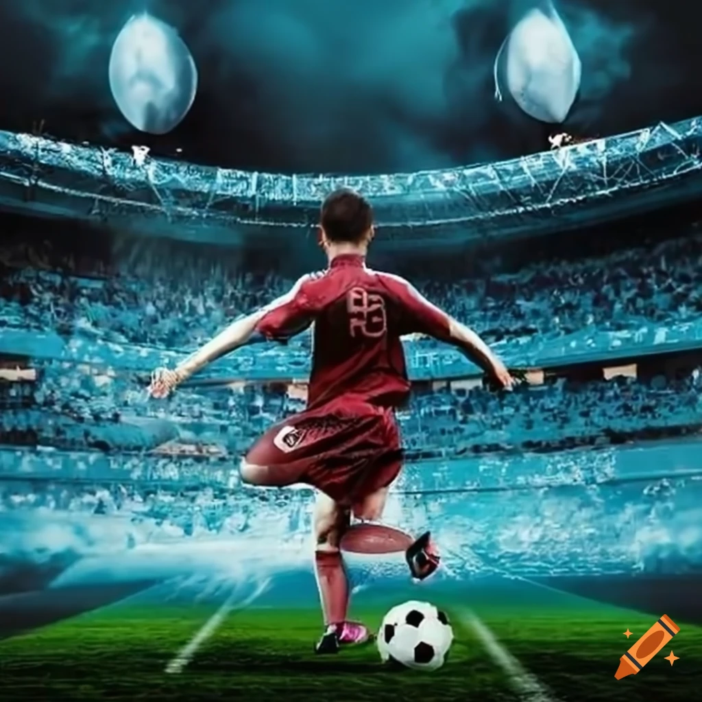 Football Kick off In A Stadium On Craiyon