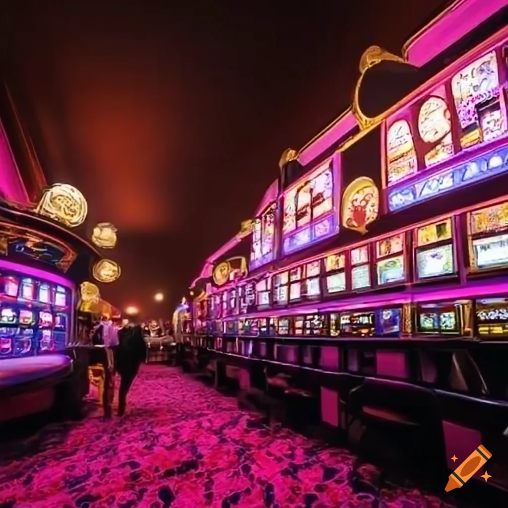Pink casino slots on Craiyon