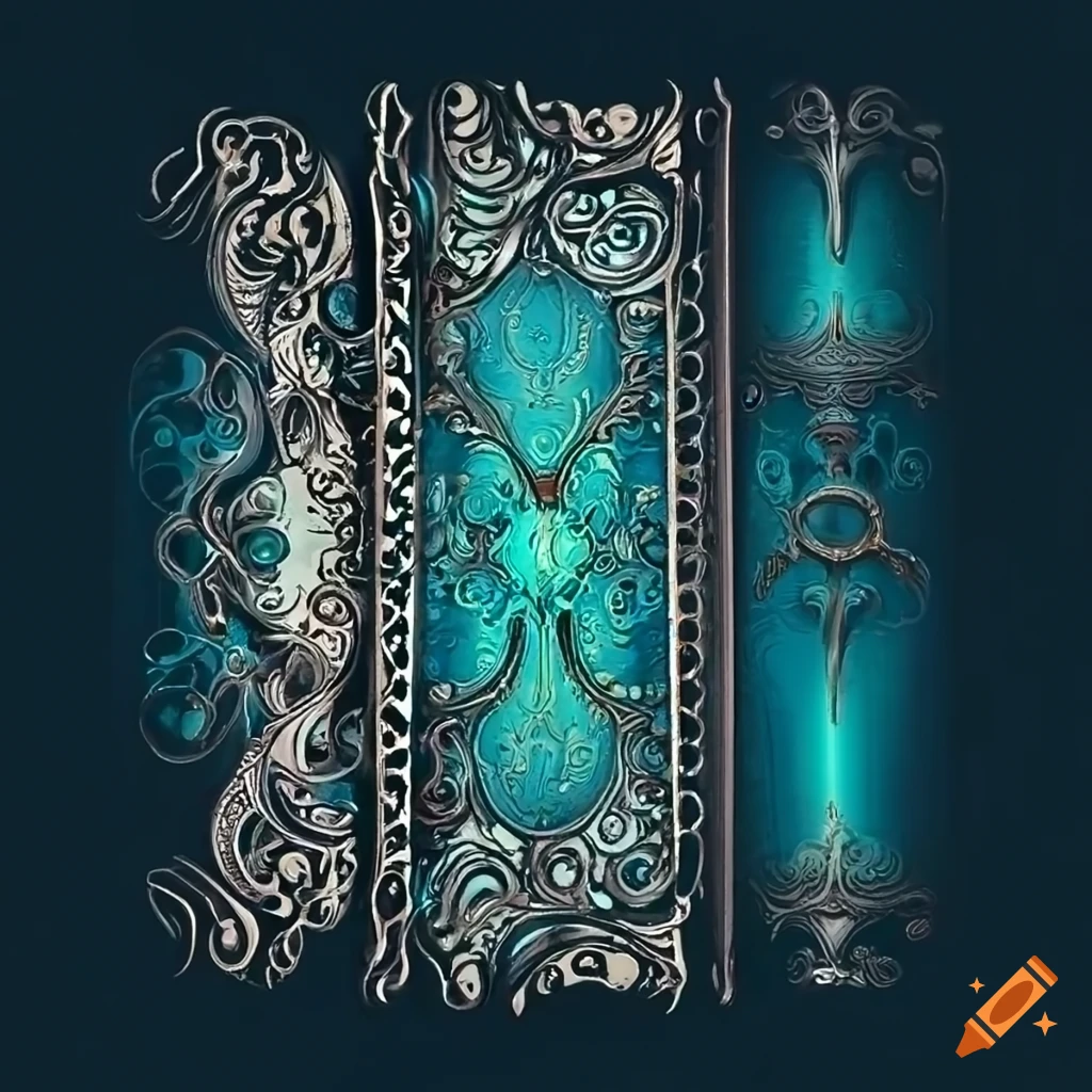 metal line with ornamental design for blog divider