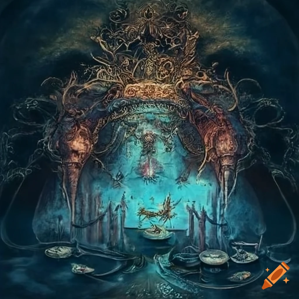 illustration depicting the four stages of alchemy
