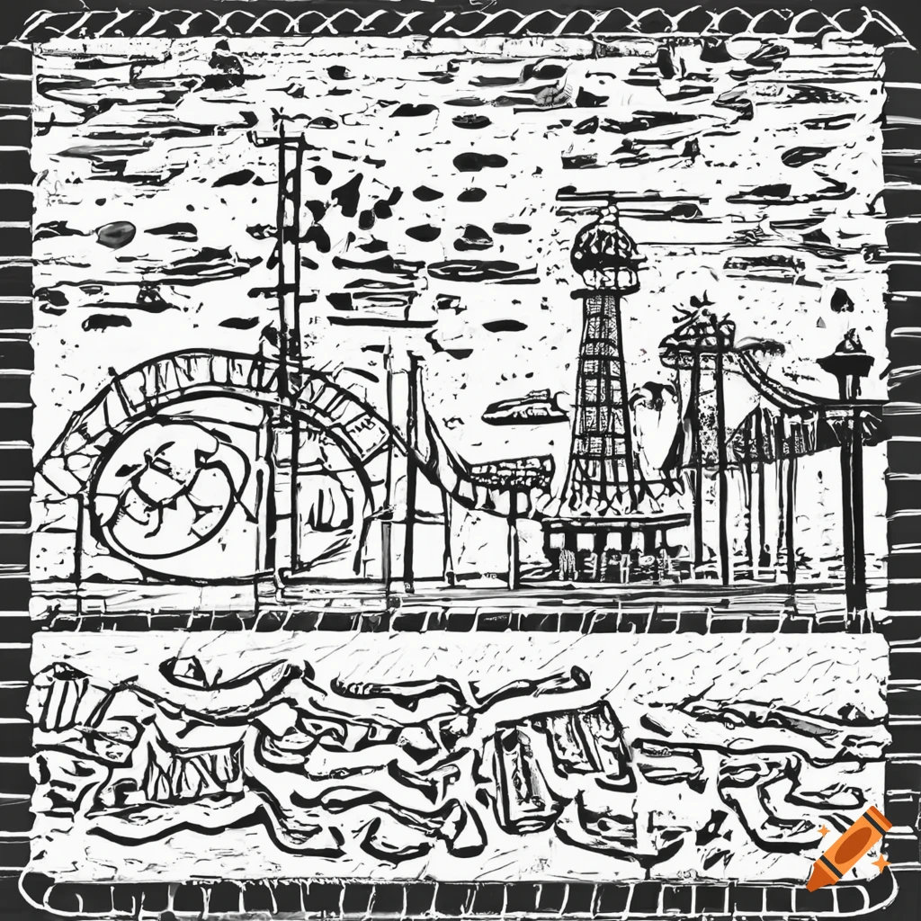 mosaic of Coney Island landmarks