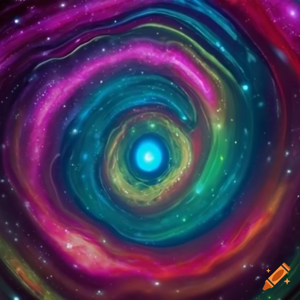 Image of a sparkling galactic vortex on Craiyon