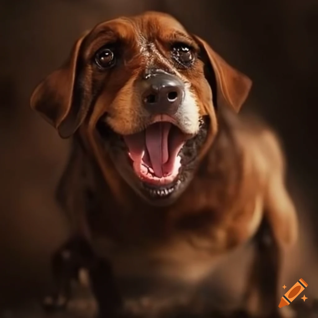 Funny panoramic images of dogs on Craiyon