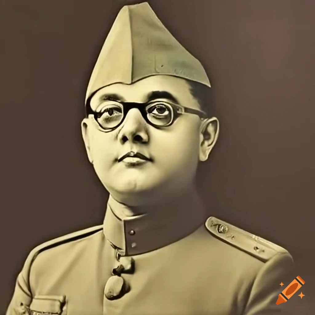 Portrait of subhas chandra bose on Craiyon