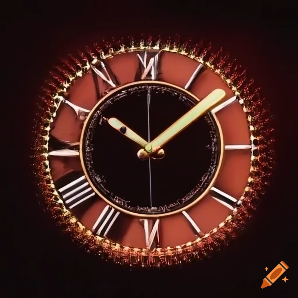 clock showing 12:00 PM on New Year's Eve