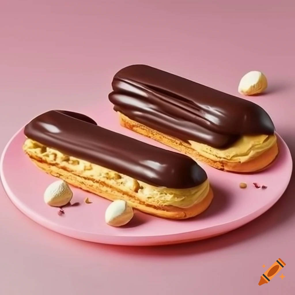 Éclair aux chocolat pastry gift voucher on Craiyon