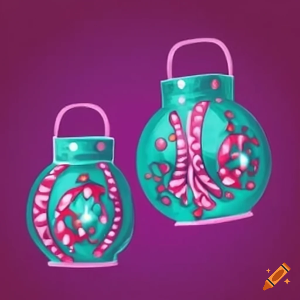 four Christmas lanterns