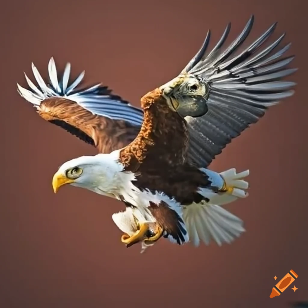 eagle grabbing a football in mid-air