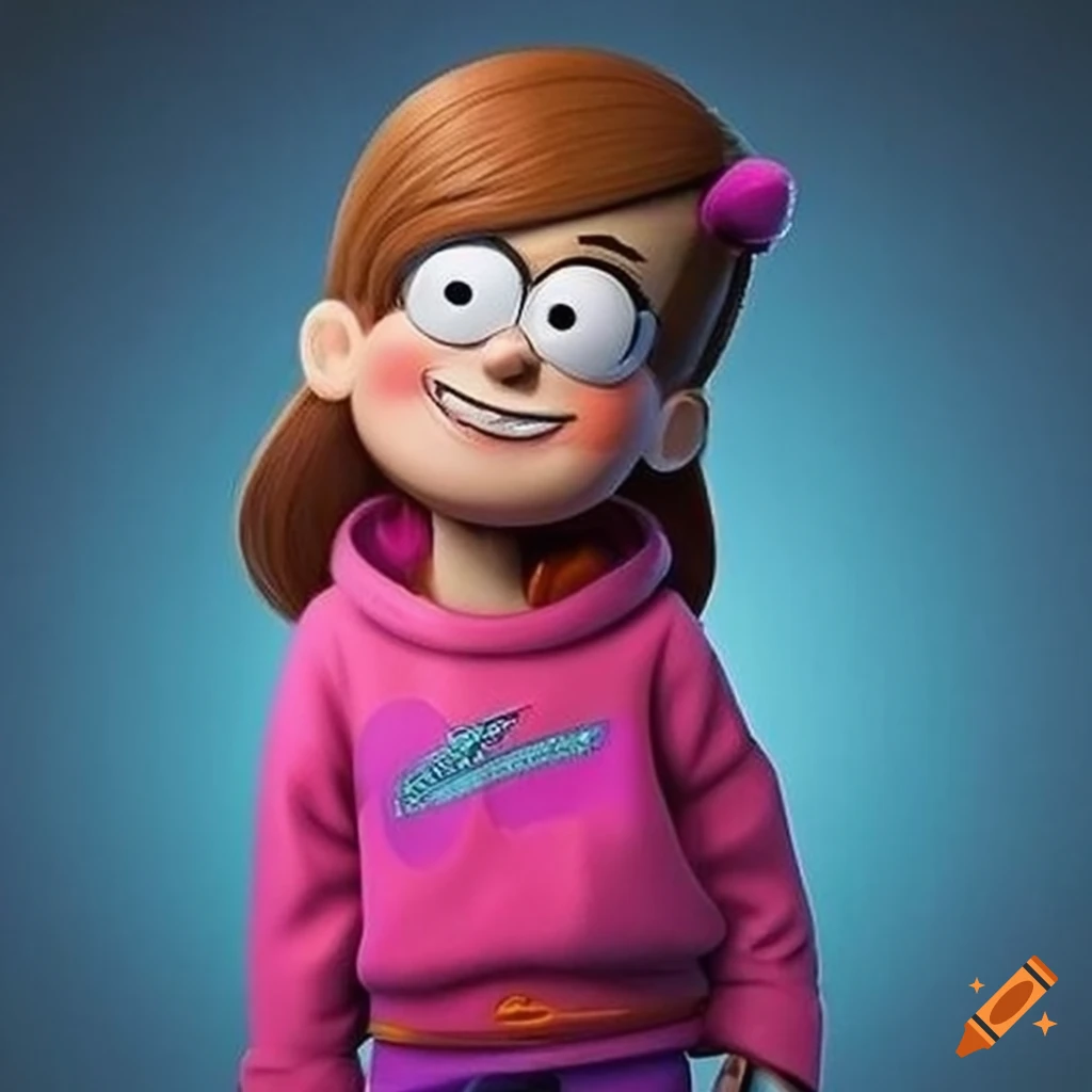 Realistic portrait of mabel pines from totally spies