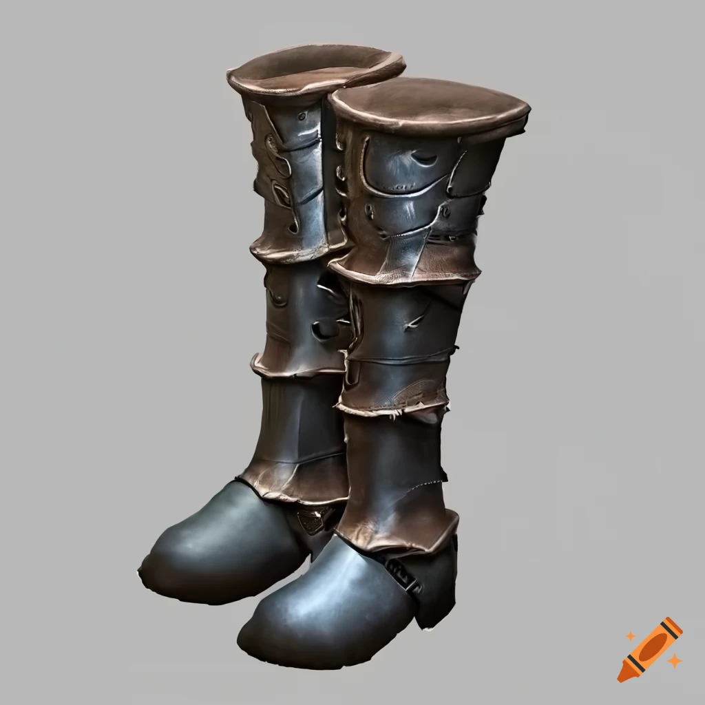 Fantasy steel boots for rpg character on Craiyon