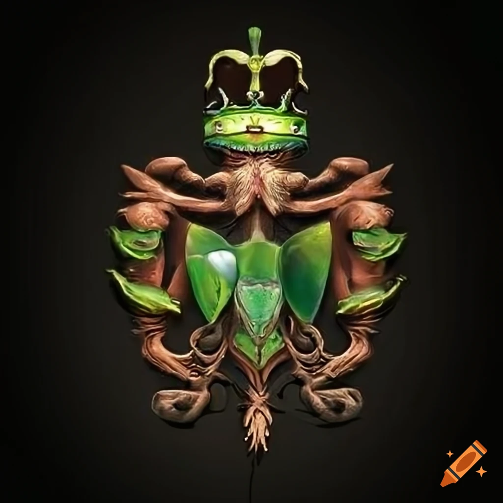 Heraldic Mantis Mantis coat of arms emblem on Craiyon