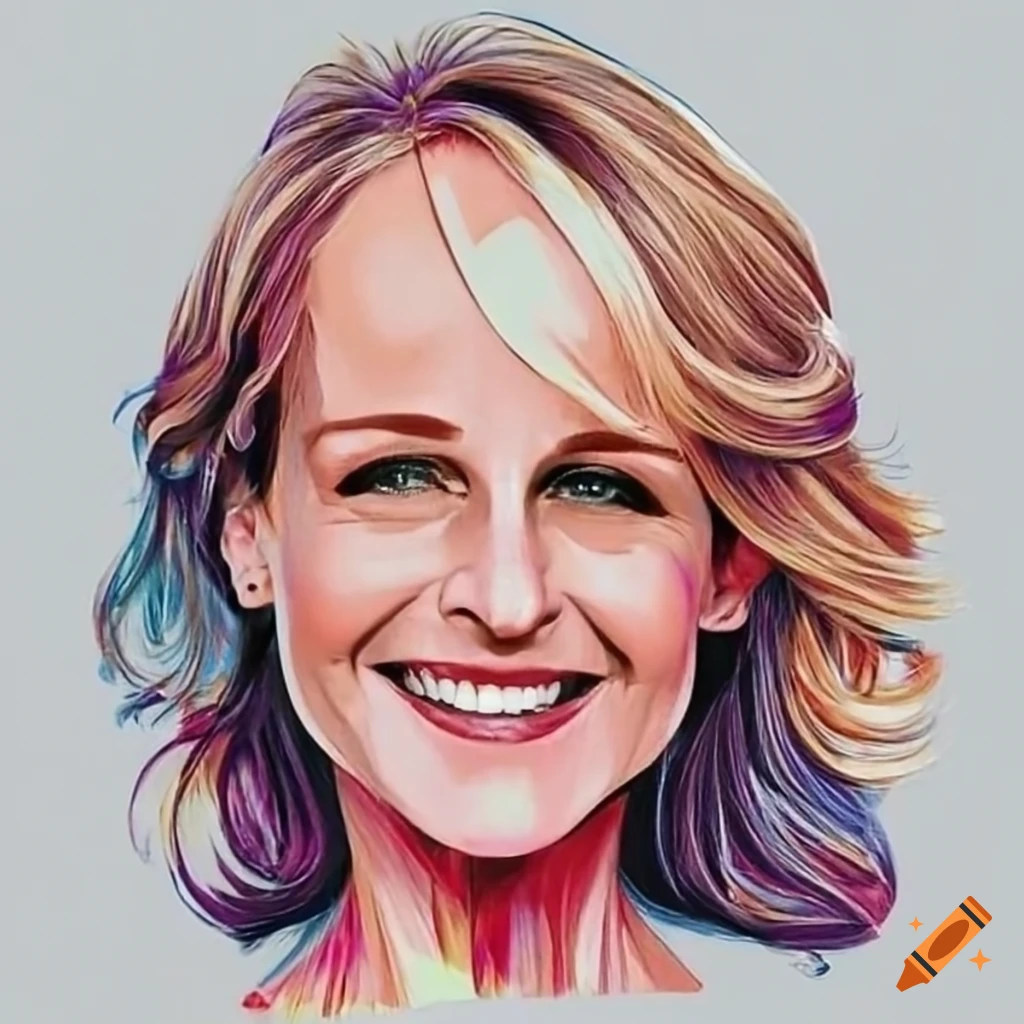 Helen hunt smiling with a white sacco
