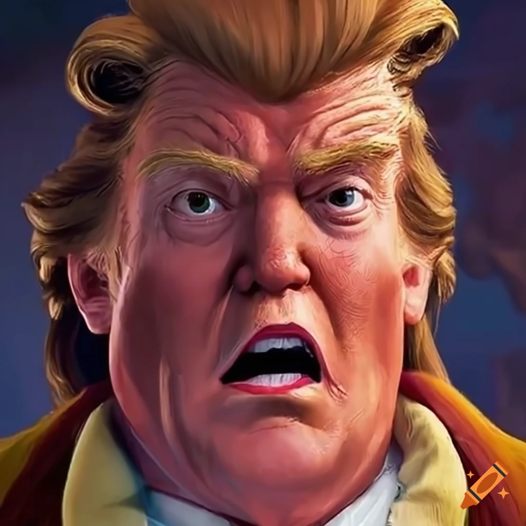 Donald Trump as Belle from Beauty and the Beast