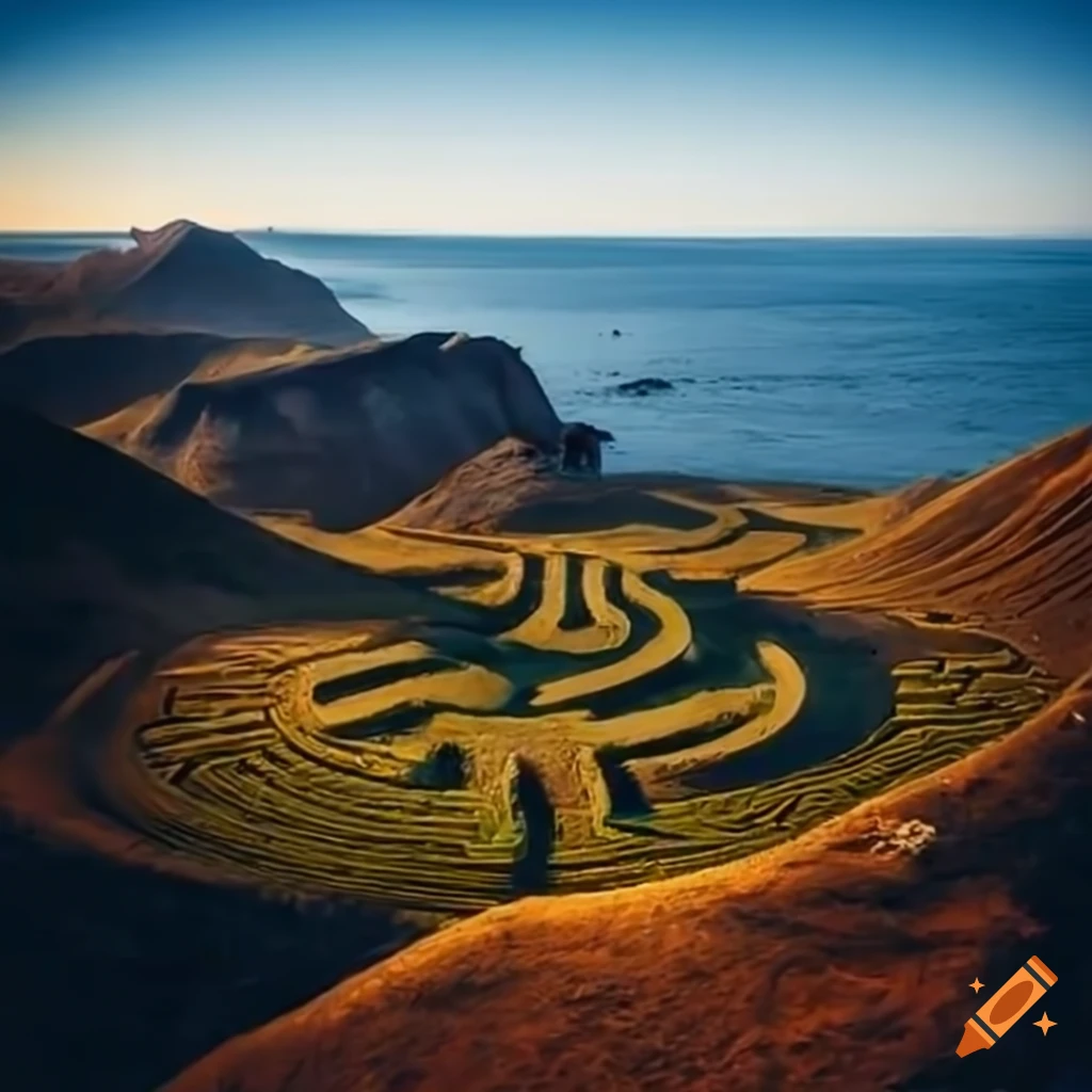 a labyrinth of mountains, plains, and coastline