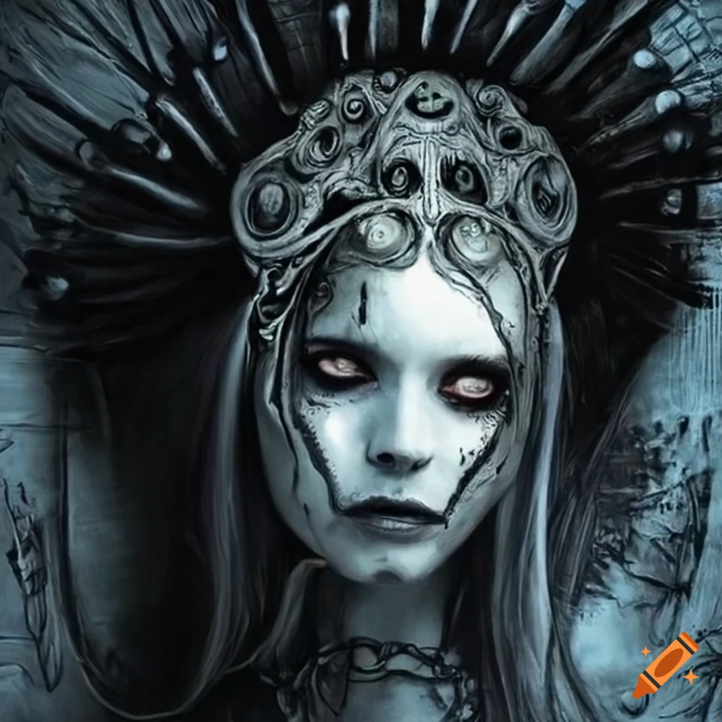 digital-painting-of-a-woman-with-alien-puppetmaster-creature-influenced