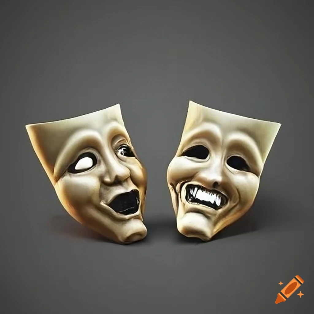 Roman theater comedy and tragedy mask