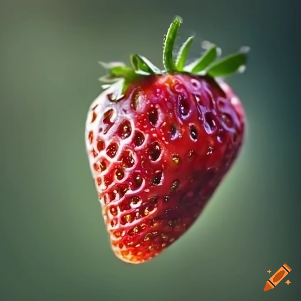 Stunning artwork of a strawberry on Craiyon